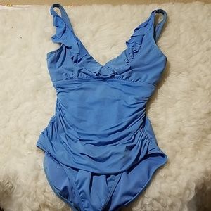 (S) Lauren Ralph Lauren French Blue Bathing Suit